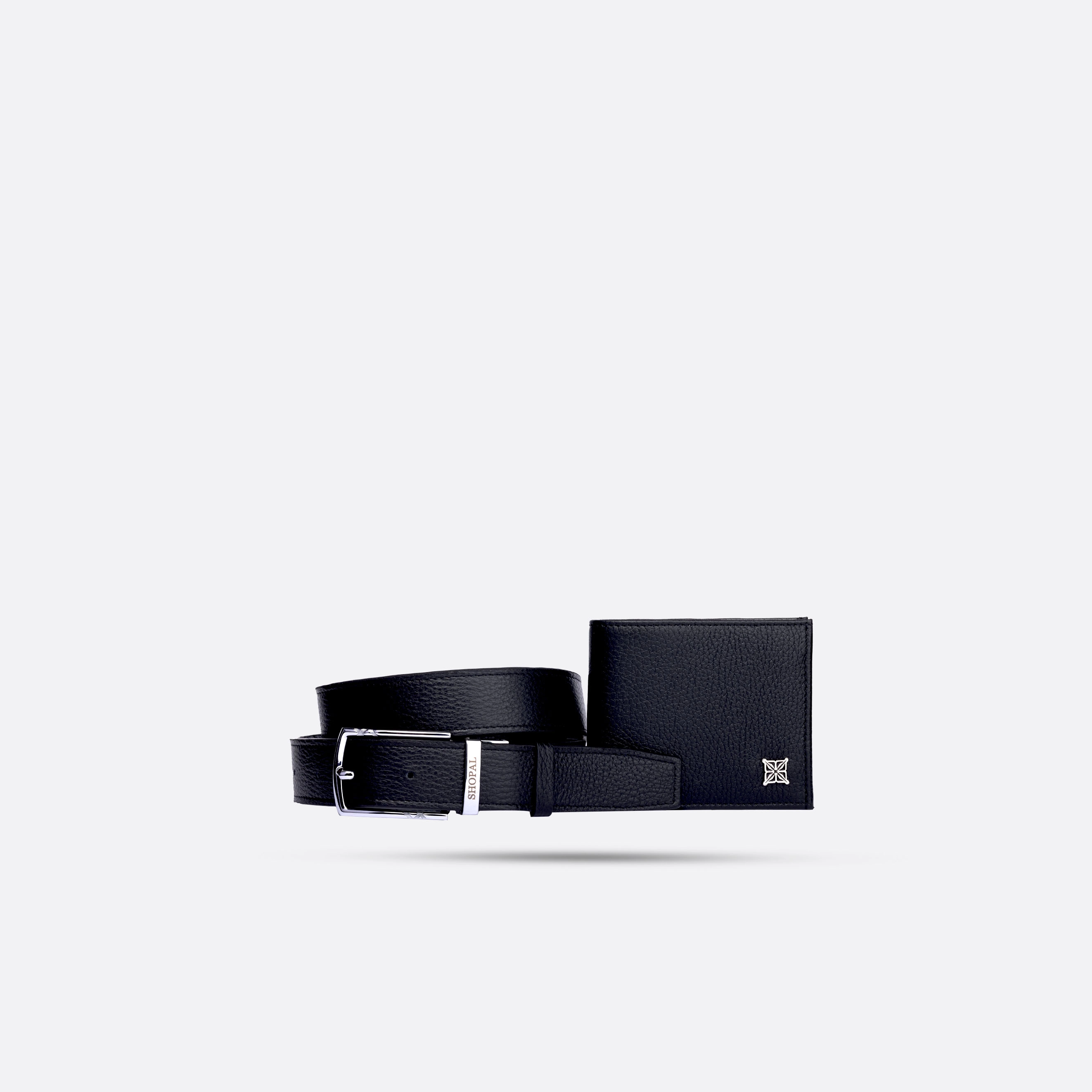 Coffret portefeuille - ceinture en cuir 