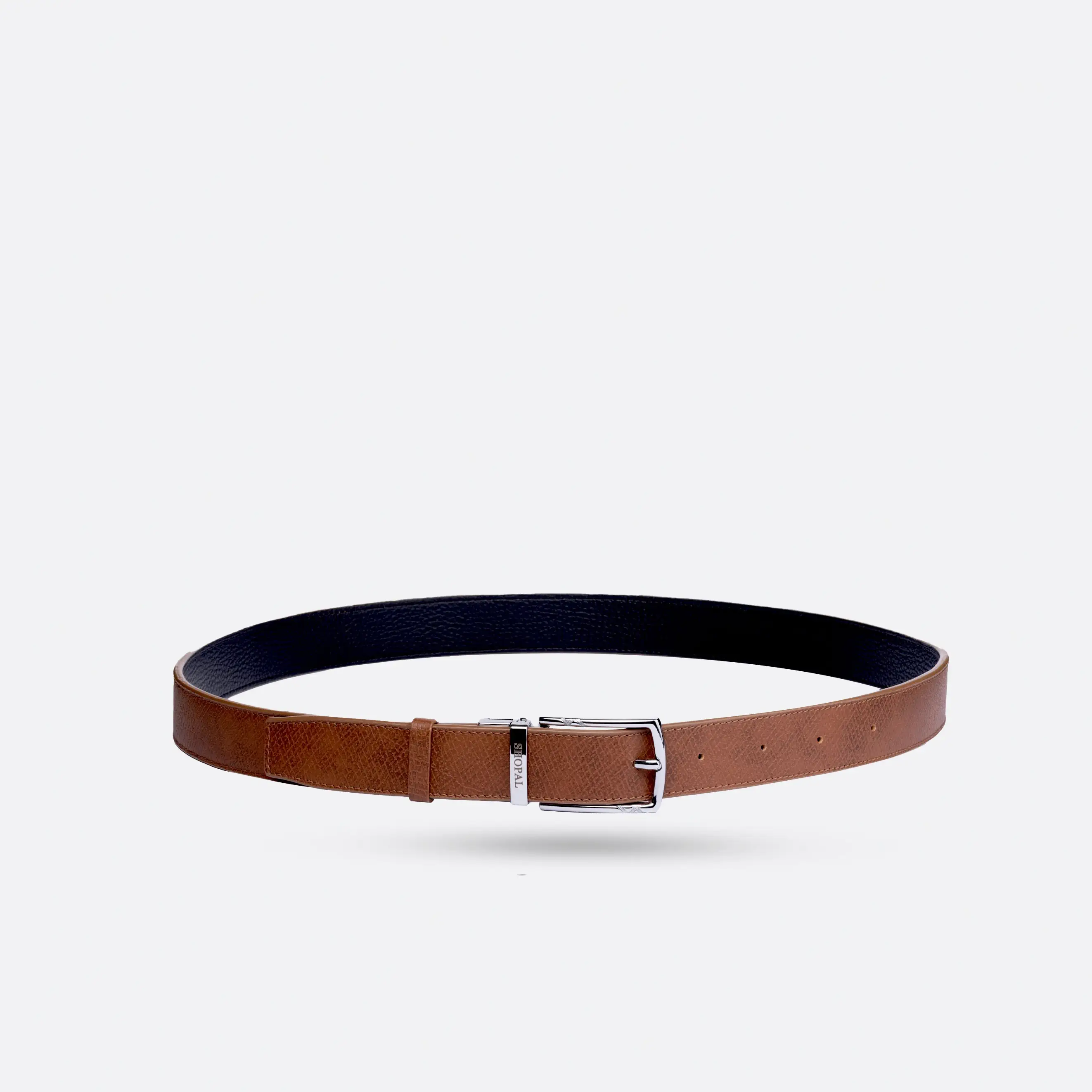 Ceinture en cuir homme  Marron - Noir 